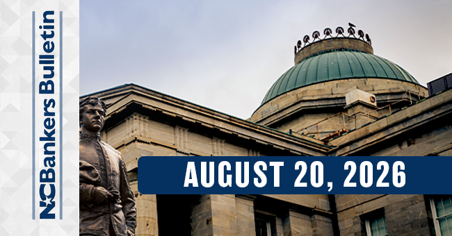 NCBankers Bulletin – August 20, 2026