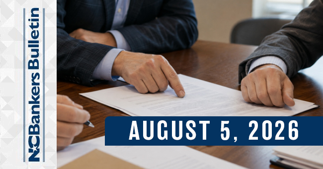 NCBankers Bulletin – August 5, 2026