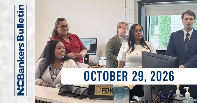 NCBankers Bulletin – October 29, 2026
